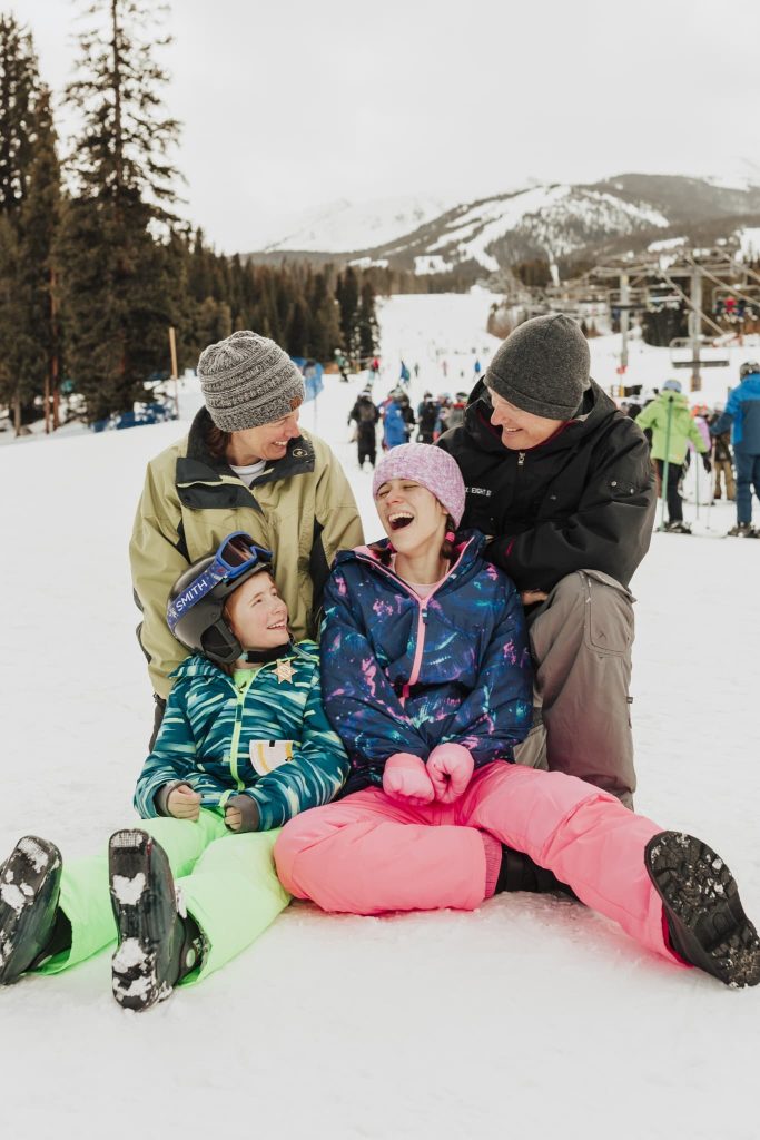 Wish Kid Grace enjoying a ski trip with her family