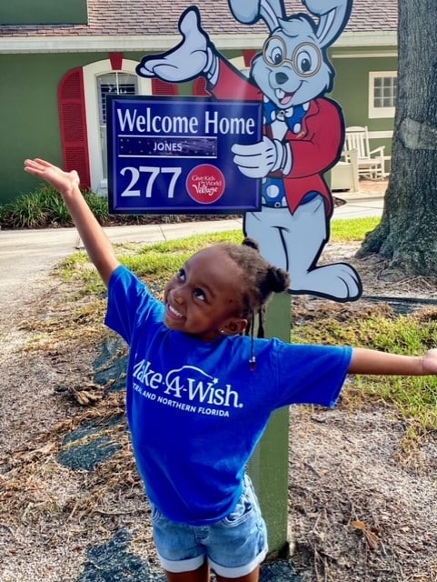 Wish Kid Riley on her trip