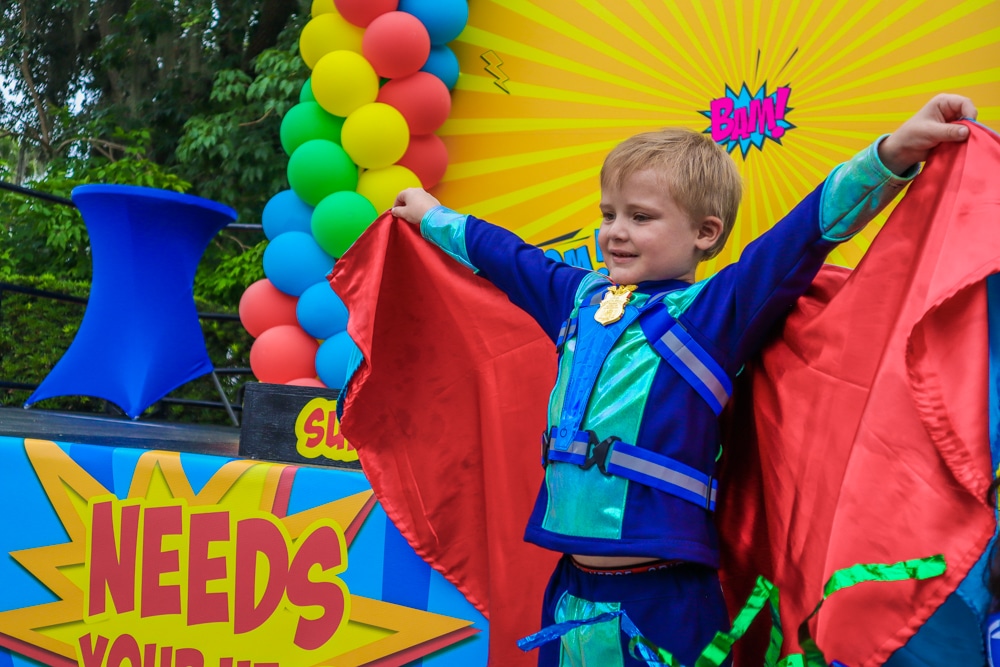 Wish Kid "Super Cooper" in his cape