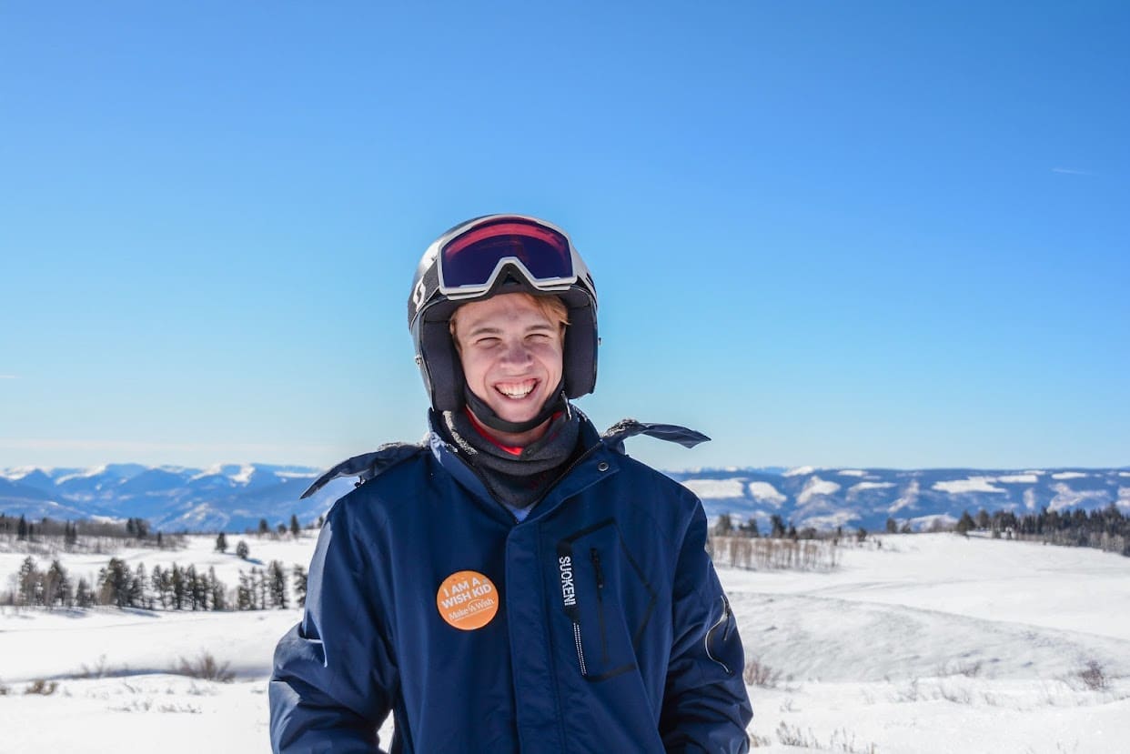 Wish Kid Ford on a ski trip