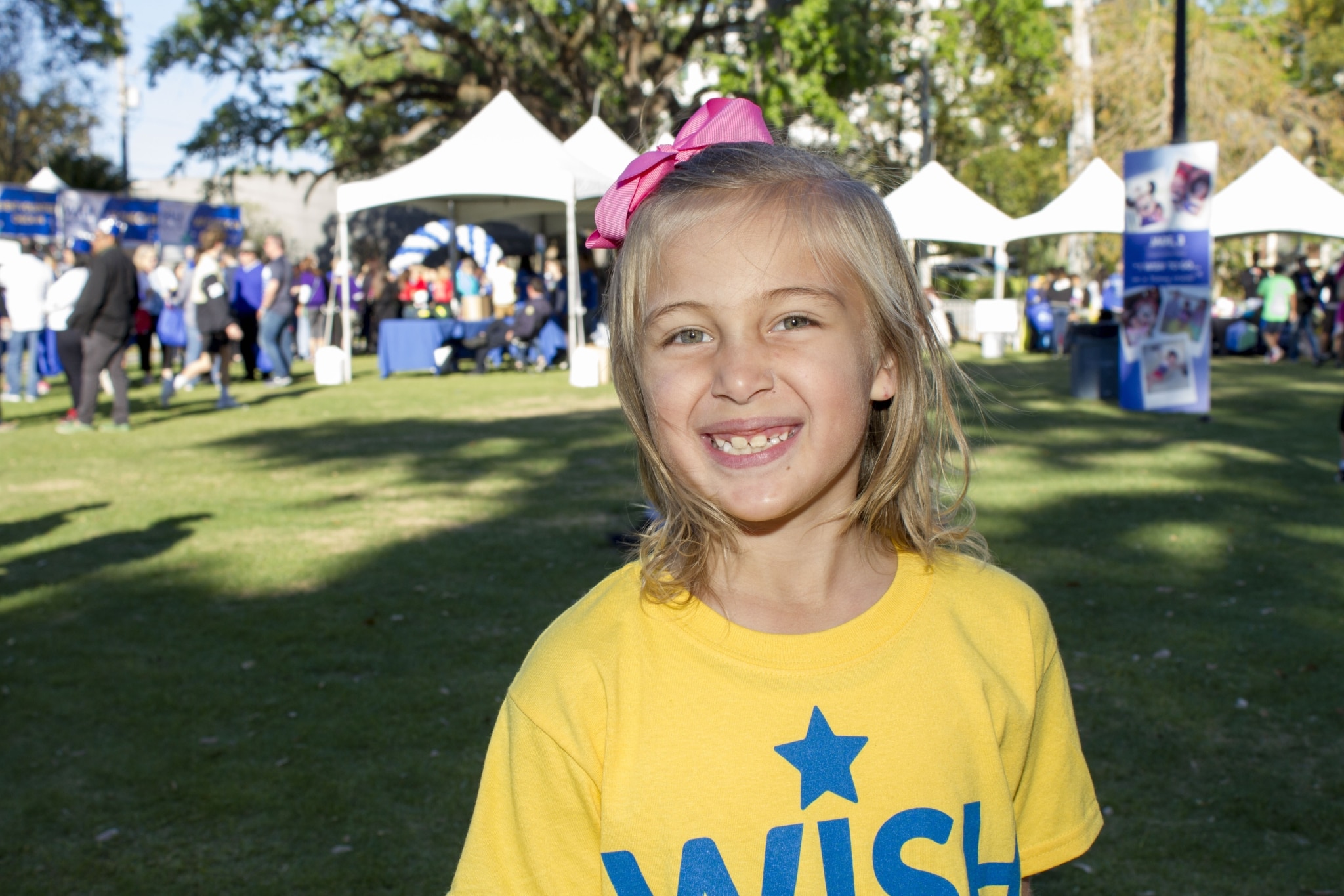 smiling girl at Orlando Walk For Wishes event
