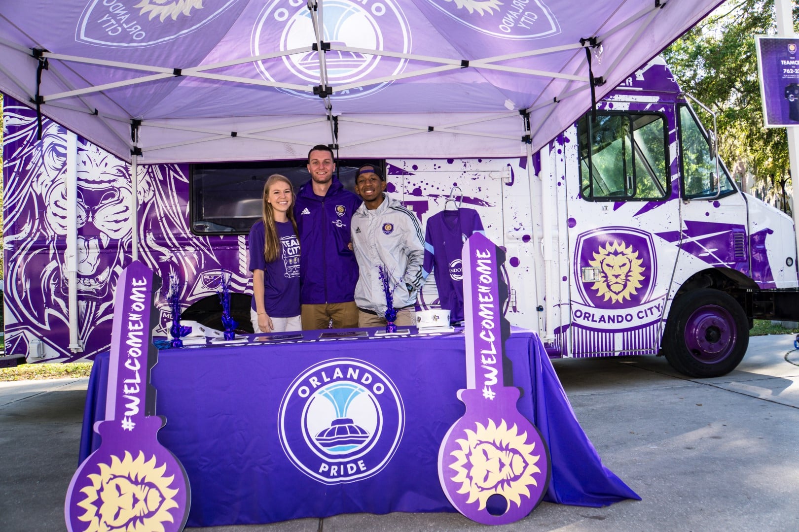 Orlando City booth at the Orlando Walk For Wishes