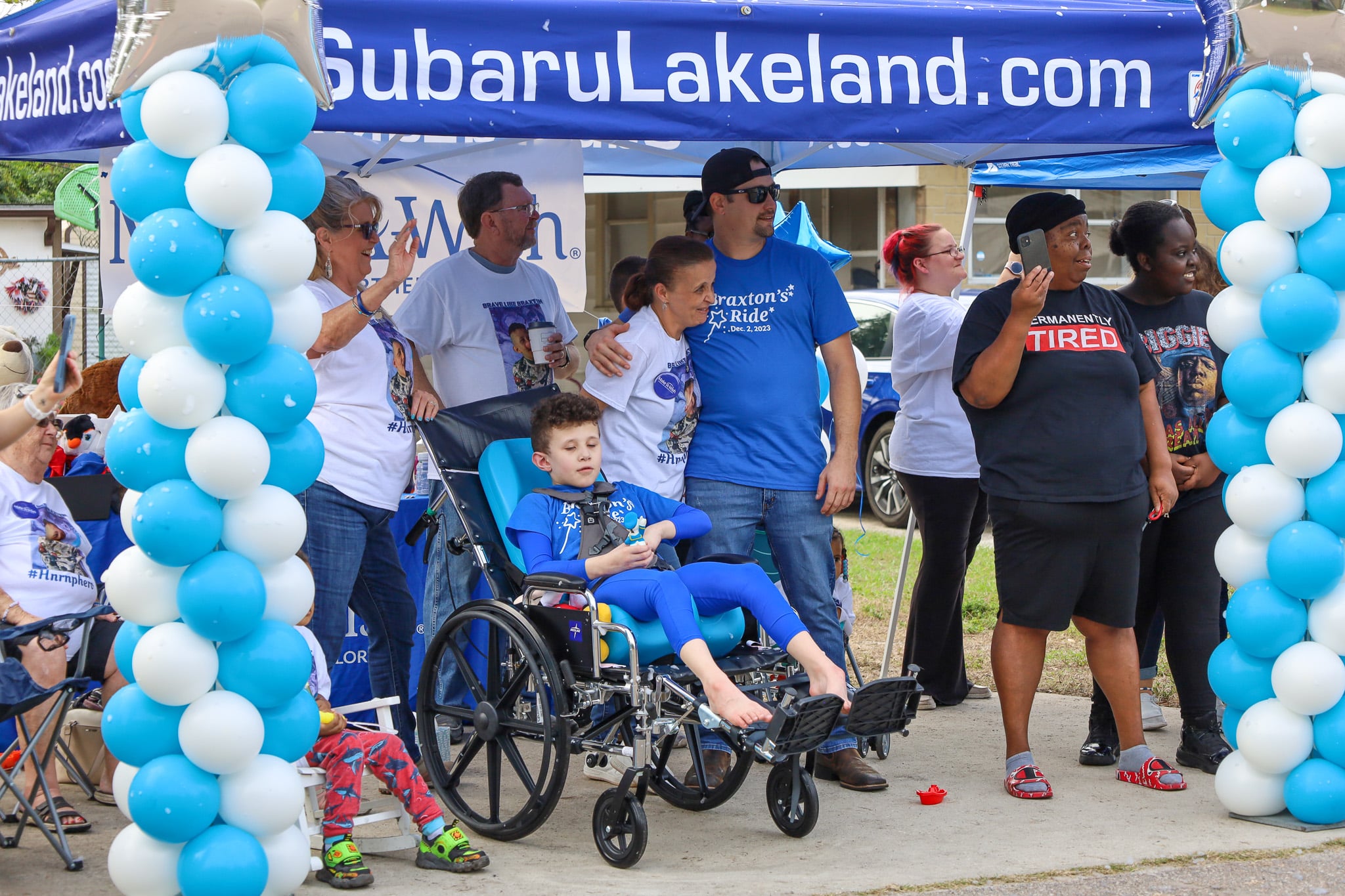 Wish kid Braxton at his parade