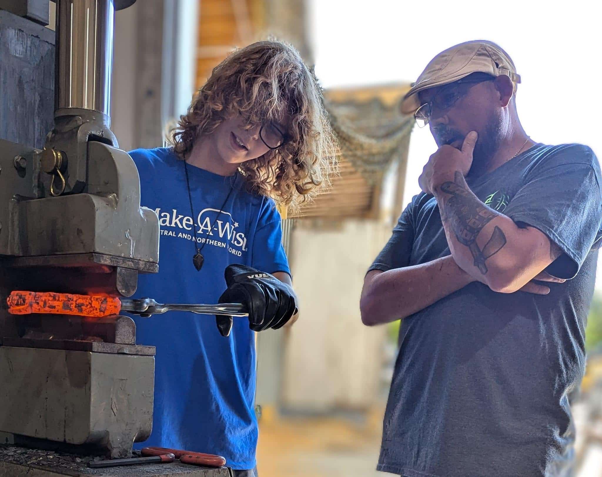 Wish Kid Tristen learns how to blacksmith